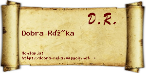 Dobra Réka névjegykártya
