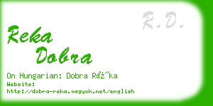 reka dobra business card